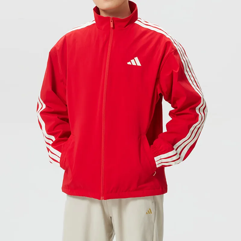 Куртка мужская с воротником стойкой Adidas, красный — фото 3