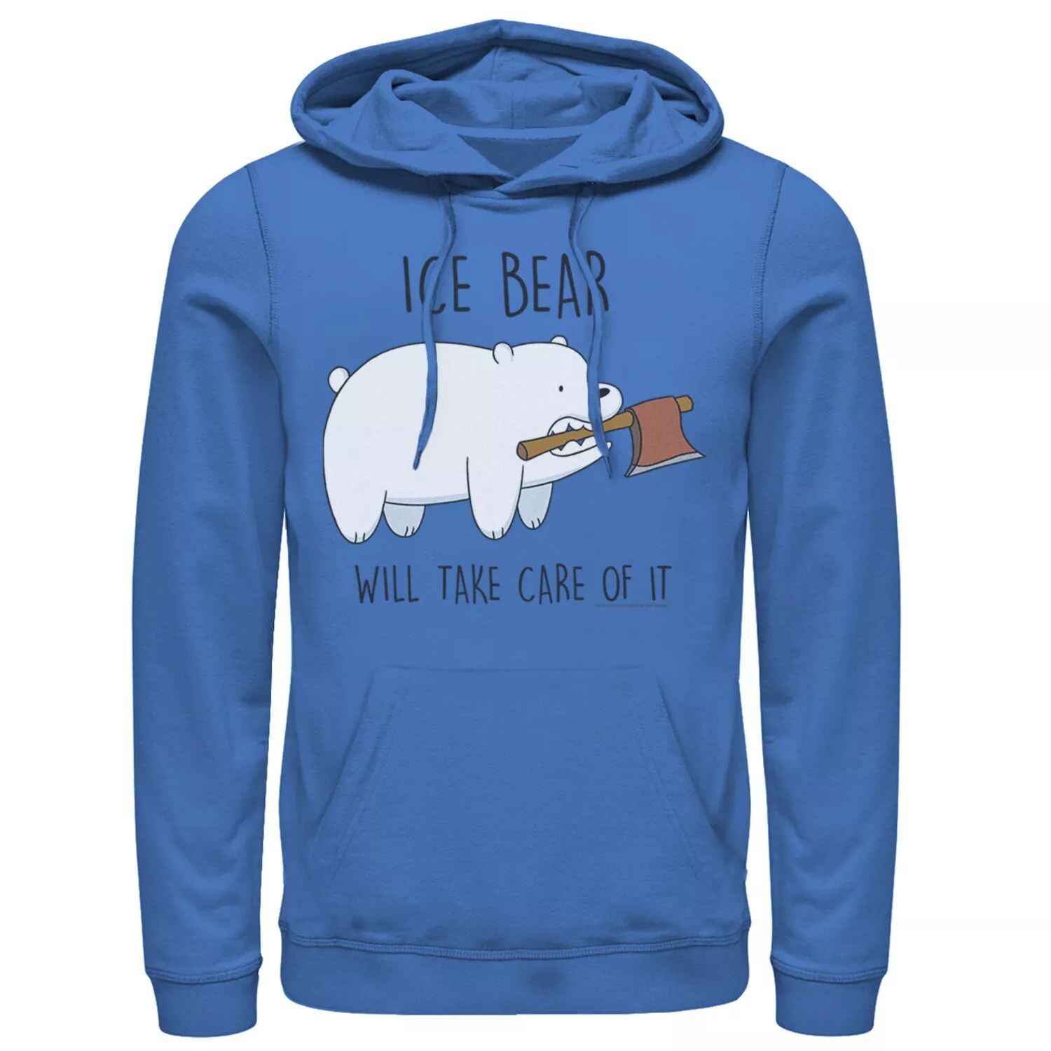 

Мужская толстовка с капюшоном с топором Cartoon Network Bare Bears Ice Bear Take Care Of It Licensed Character