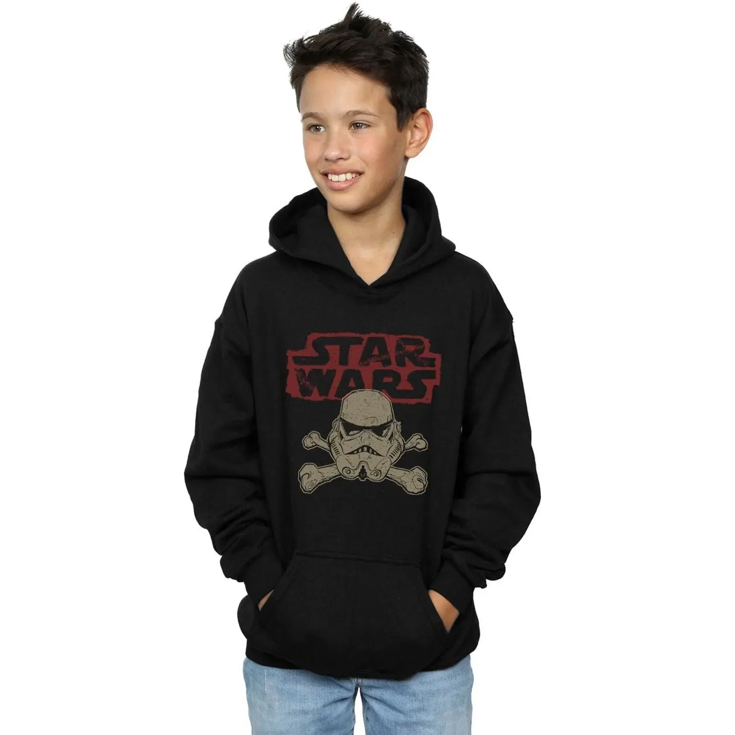 Худи с принтом Stormtrooper Skull Star Wars, черный