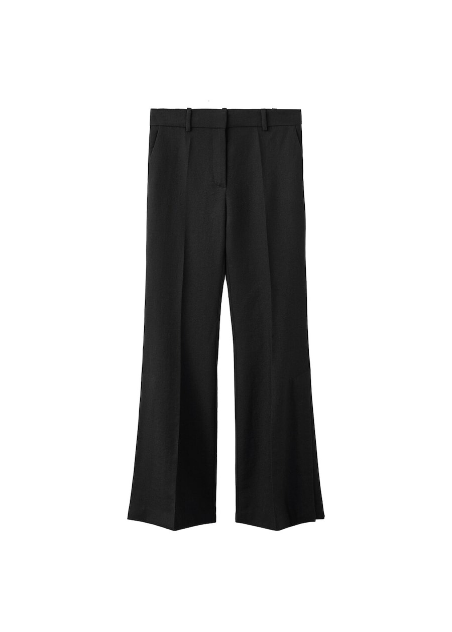 

Расклешенные плиссированные брюки MANGO Pasadena, черный