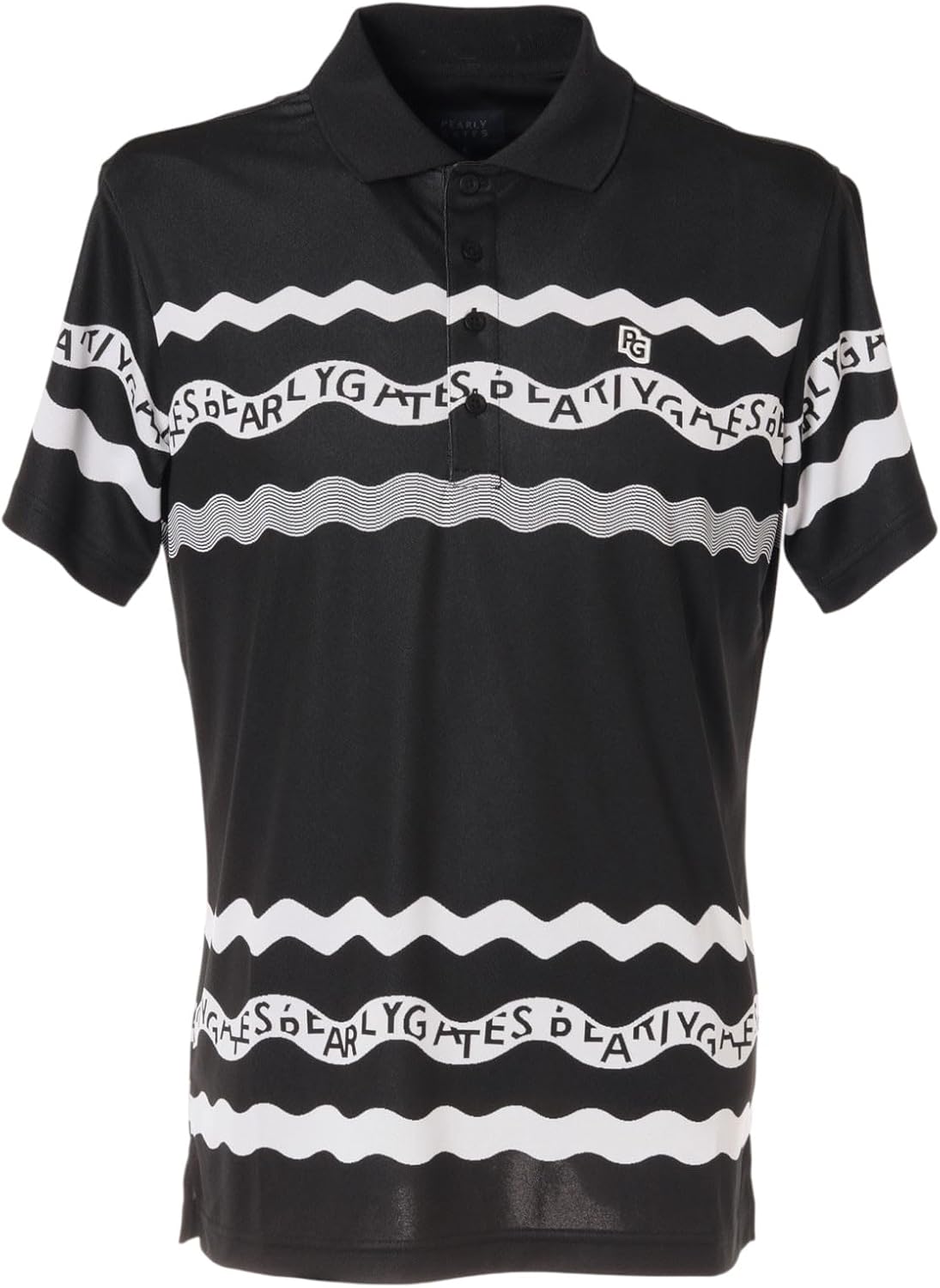 

Мужская поло-рубашка с коротким рукавом Parly Gates 053-5260823 (с каймой и логотипом в виде волны) Pearly Gates, черный