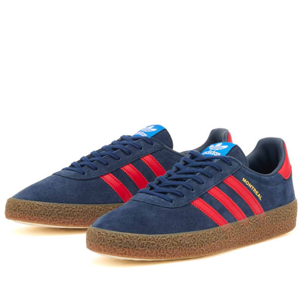 Монреальские кроссовки RM Adidas, night индиго, better scarlet & gum5 — фото 2
