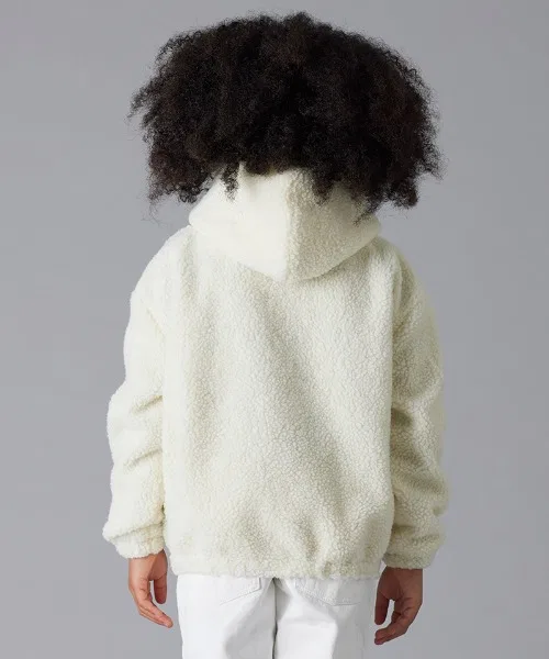 Детская куртка-парка из искусственного меха SMOOTHY Boa zip parka, чёрная — фото 4