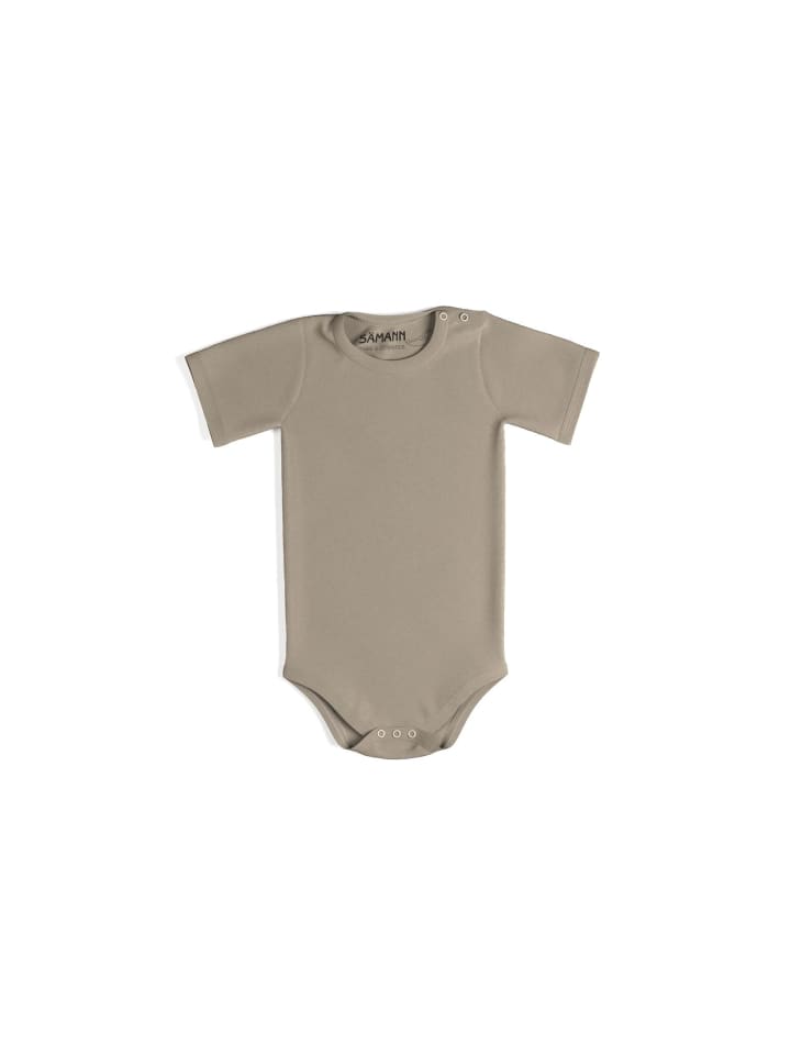 

Sämann Детский боди из 100% органического хлопка, застежка на кнопках, короткие рукава, не в рубчик, цвет Simply Taupe