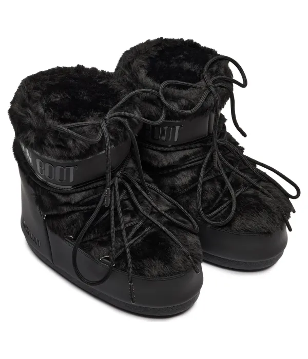 Низкие зимние ботинки Icon с подкладкой из искусственного меха Moon Boot, черный — фото 3