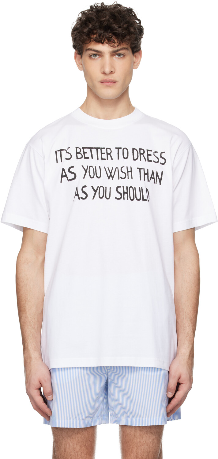 

Белая футболка с надписью Moschino, Multi white