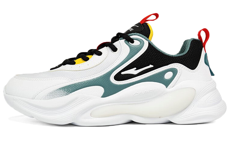 

Амортизирующие противоскользящие дышащие низкие повседневные кроссовки Erke для мужчин, бело-черные