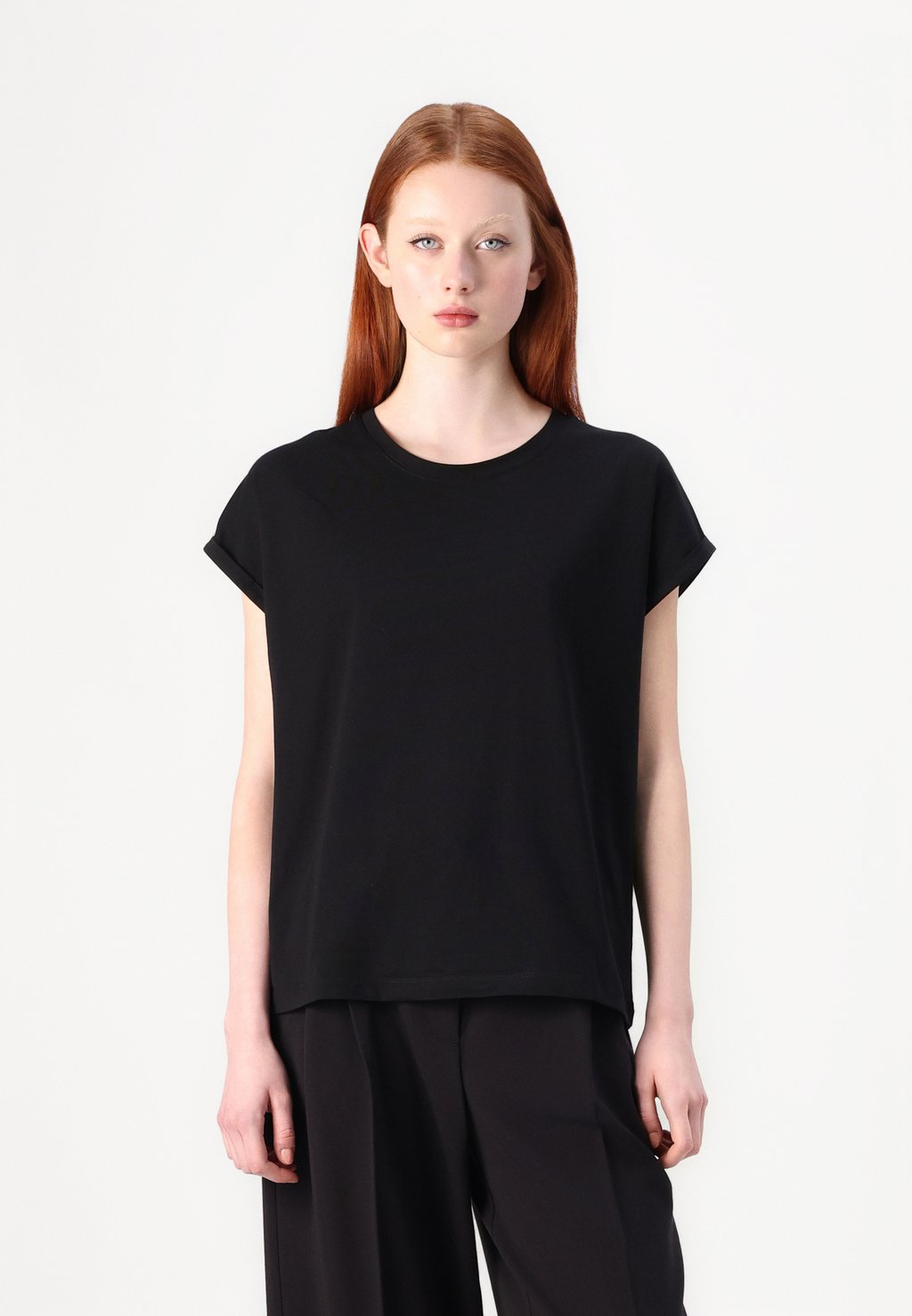 

Базовая футболка JDYAVA FOLD SLEEVE JDY, черный