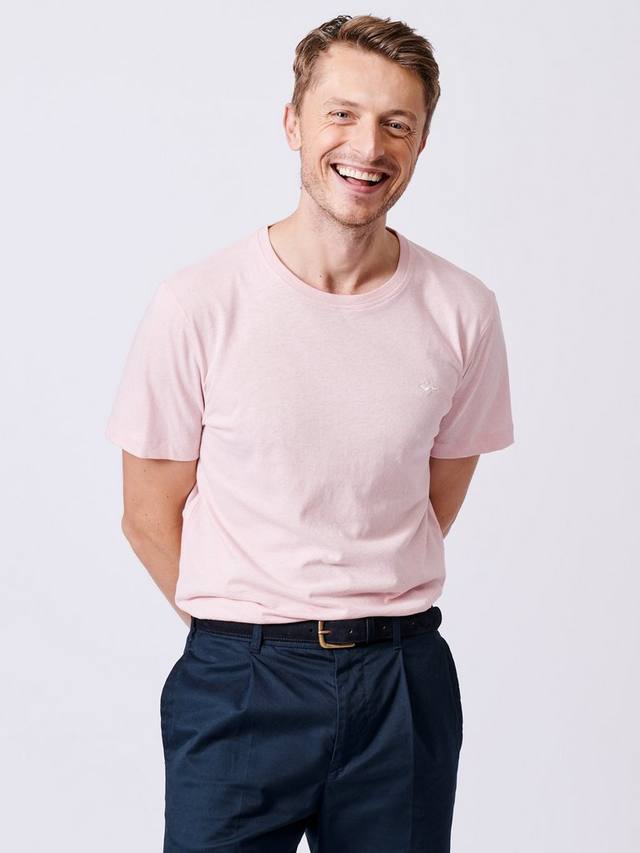 

Футболка с коротким рукавом из льняной смеси hampton regular fit Aubin, цвет Pale Pink