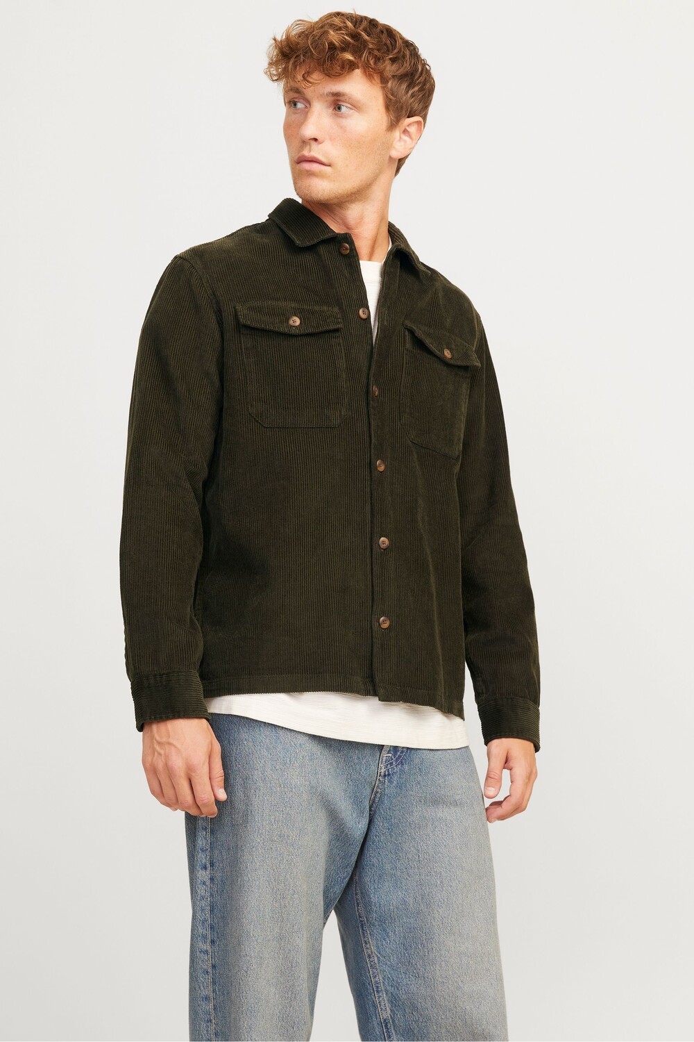 

Верхняя рубашка из вельвета, 100% хлопок Jack & Jones, зеленый