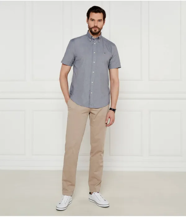Рубашка из поплина Thflex в ломаную клетку Regular fit Tommy Hilfiger, черный — фото 2