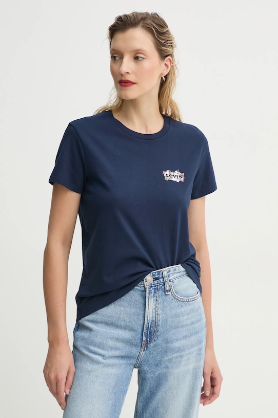 

Хлопковая футболка THE PERFECT TEE Levi'S, темно-синий