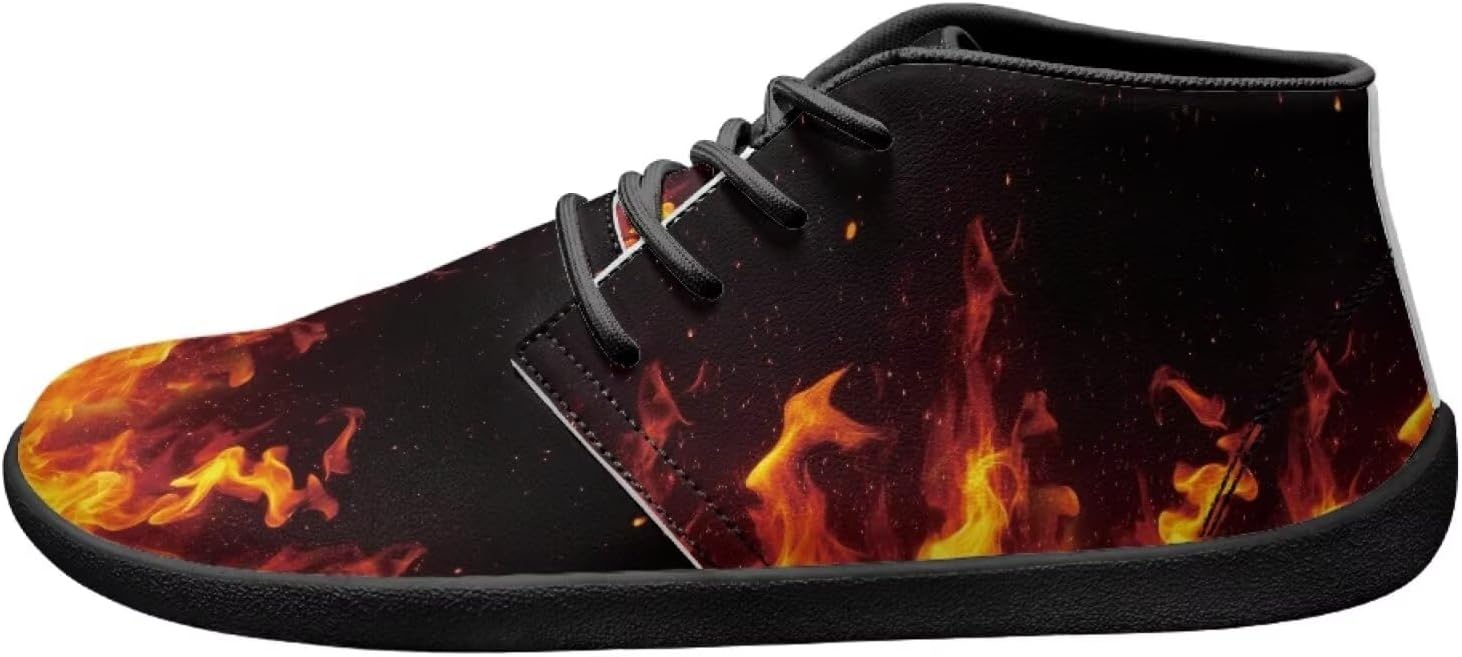 

Мужские модные ботинки Forchrinse с принтом серой собаки и сердцем, средние по высоте, для прогулок, водонепроницаемые, повседневные ботинки на шнуровке, чукка, оранжевый