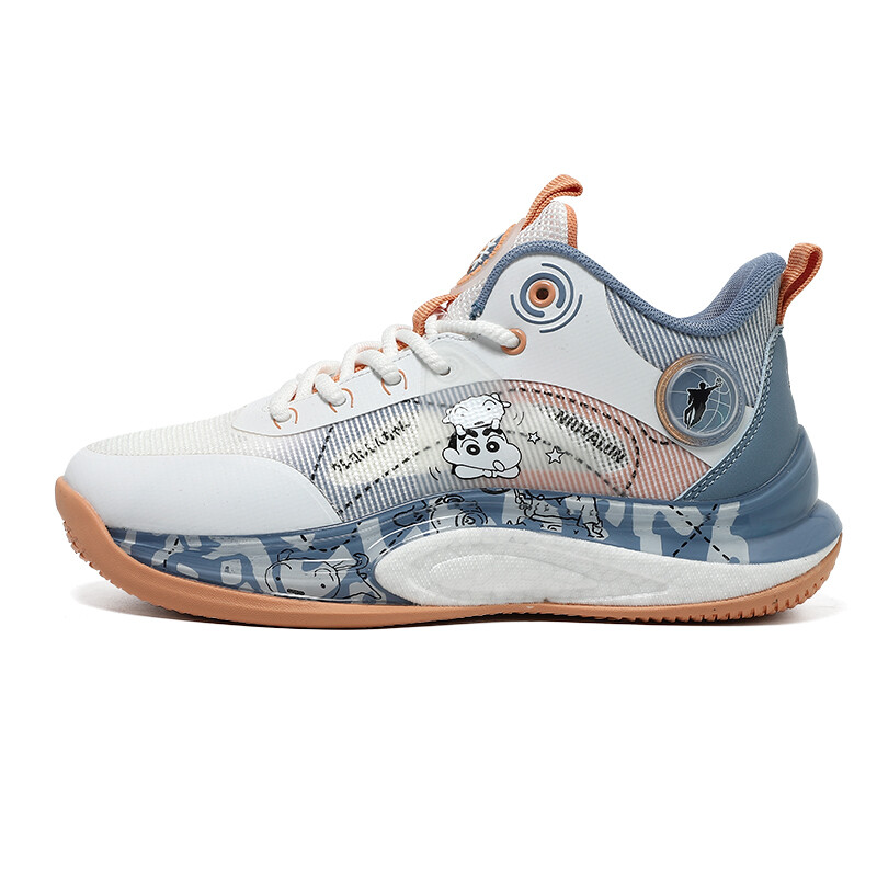 

Баскетбольные кроссовки Basketball Shoes Women's Mid-Top Wooden Rabbit, серый/синий