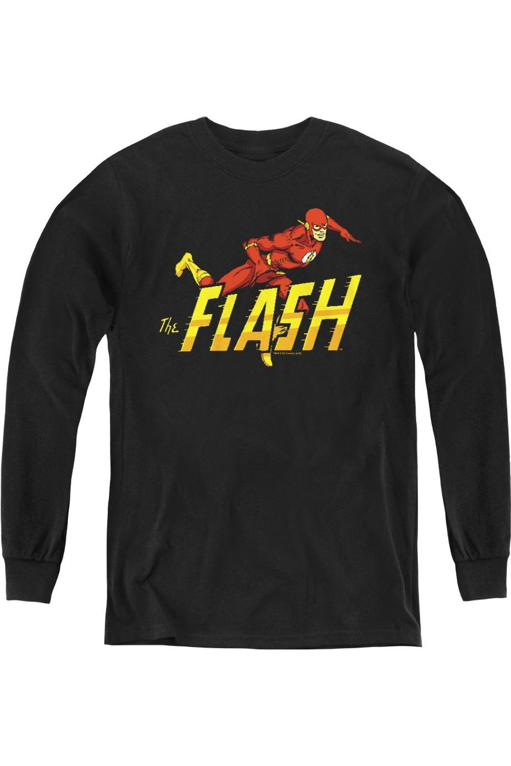 

DC Comics Flash 8-битный Флеш Молодежная футболка с длинным рукавом Gildan, черный