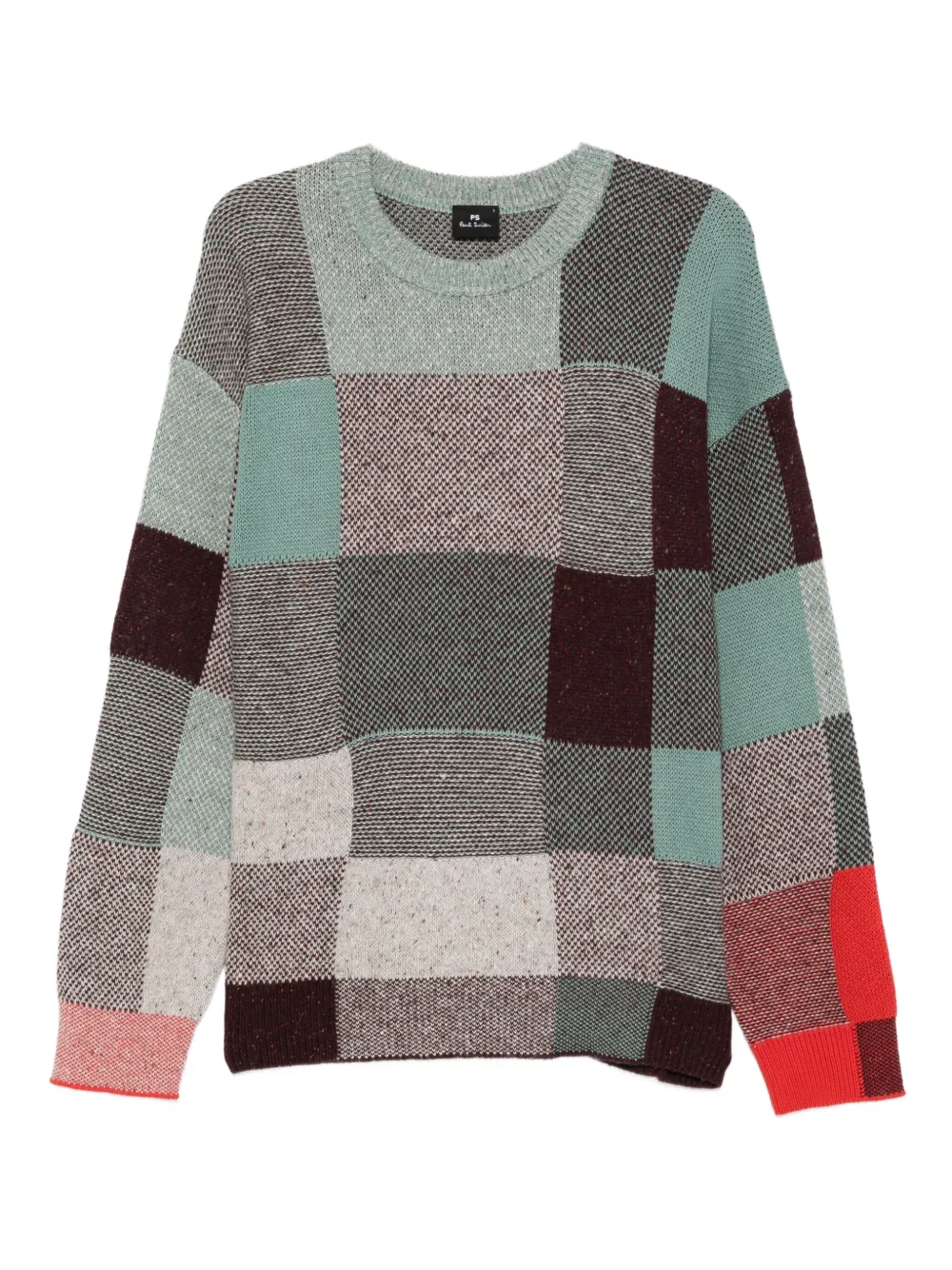 

Лоскутный свитер PS Paul Smith, зеленый