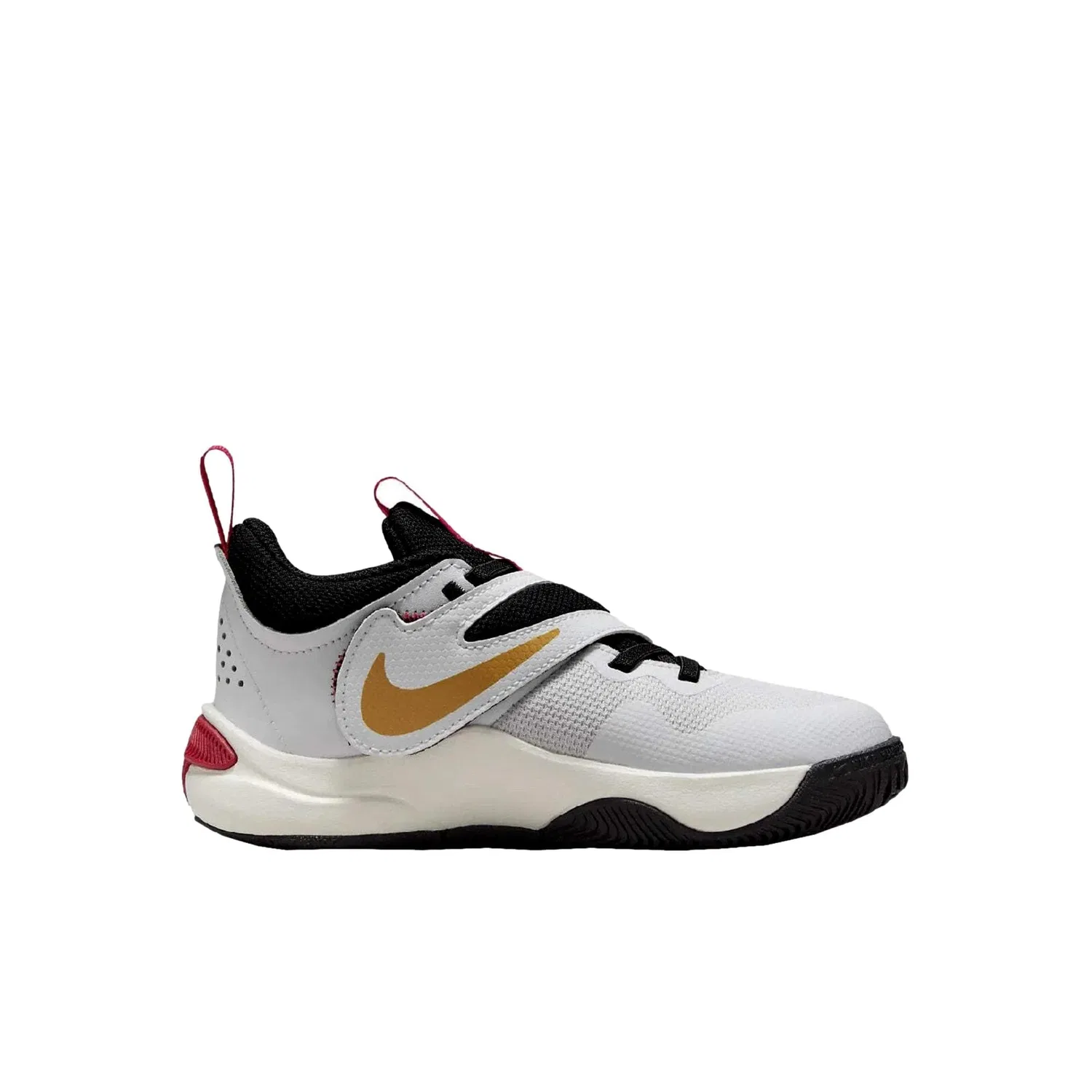 Кроссовки Nike Team Hustle D 11 White / Black - Metallic Gold DV8994-104 для дошкольников — фото 2