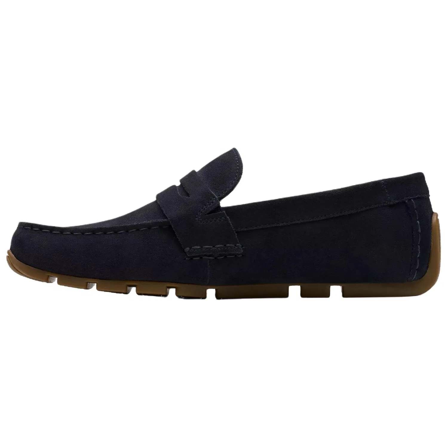 Лоферы замшевые Clarks Marine Blue — фото 3