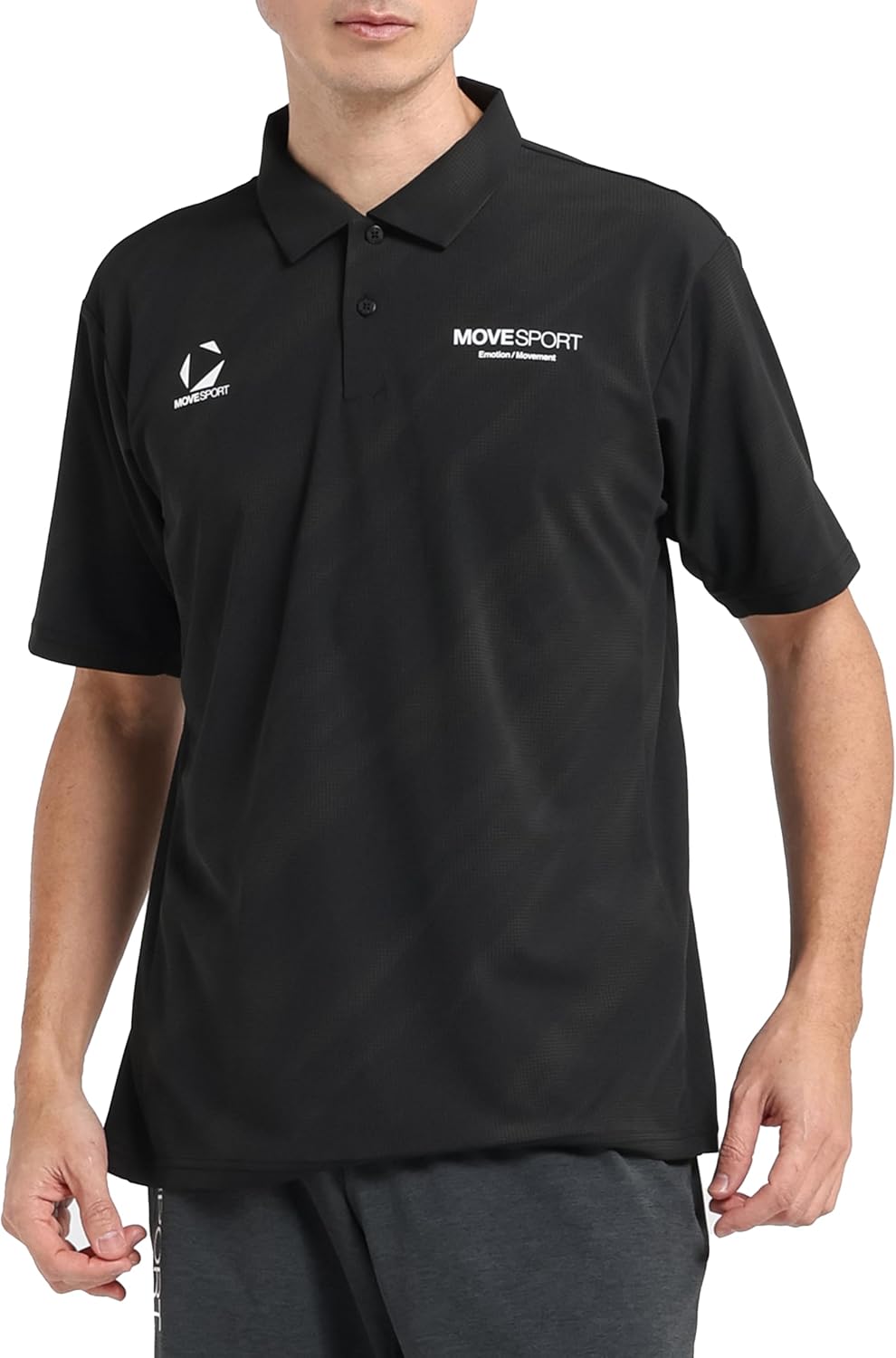 

Футболка-поло Move Sports Descente, короткий рукав, мини-пике с солнцезащитным эффектомя, мужская Movesport