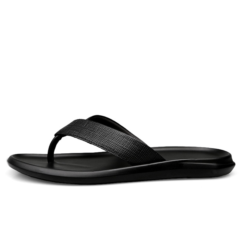 

Dunnu Тихие, устойчивые к запаху, износостойкие, быстросохнущие, антибактериальные шлепанцы мужские черные - черная тисненая кожа, цвет Black embossed leather