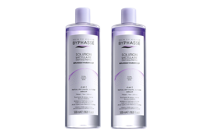 

BYPHASSE Средство для снятия макияжа 3 в 1 для глаз, губ и лица удаление черных точек, отшелушивание, освежение, увлажнение 500мл*1