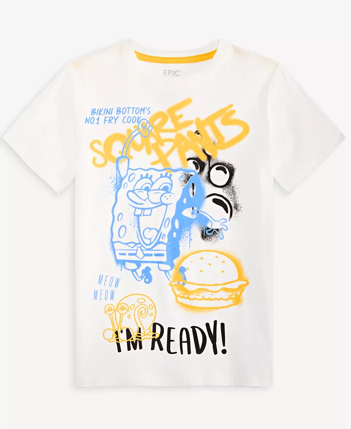 

Футболка SpongeBob для мальчиков Little & Big Epic Threads, белый