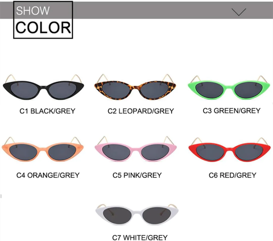 

Женские солнцезащитные очки «кошачий глаз», модные женские солнцезащитные очки в маленькой оправе, трендовые очки с защитой от УФ-излучения UV400 SZVVBKK, Black-grey