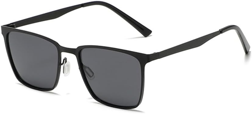 

Прямоугольные поляризованные солнцезащитные очки для мужчин, матово-черные, защита от УФ-излучения UV400, солнцезащитные очки с пружинным шарниром для вождения VFDHN, 1