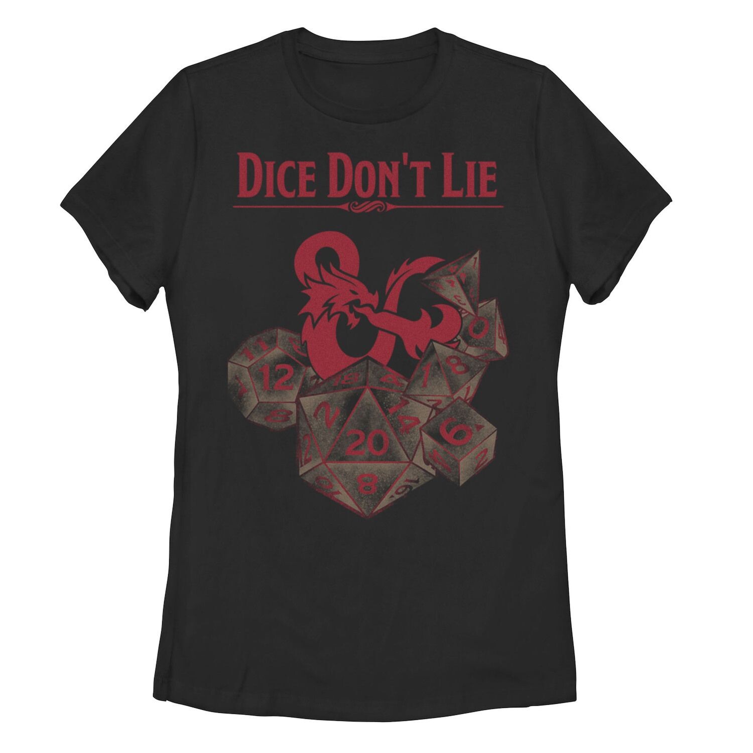 

Детская футболка Dungeons & Dragons Dice Don't Lie с графическим рисунком Licensed Character