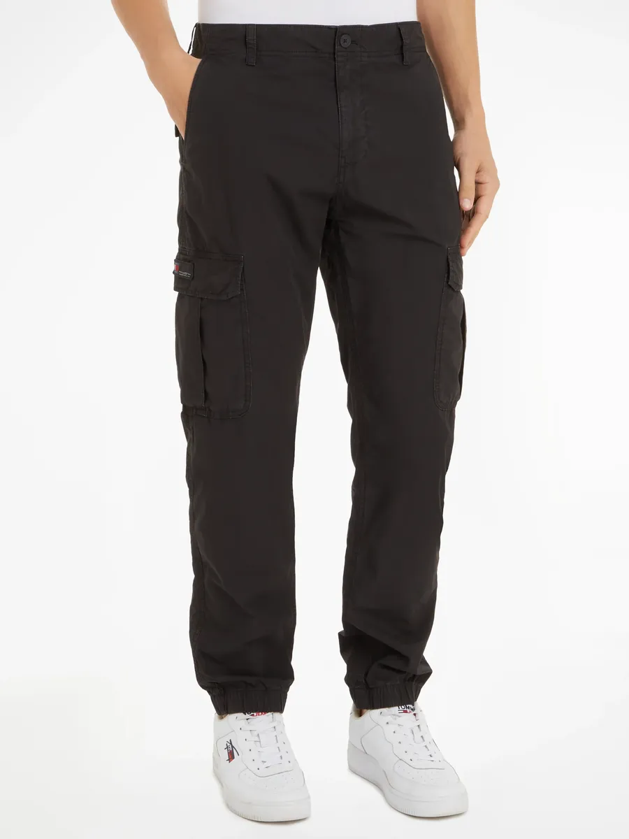 

Брюки-карго Tommy Jeans "TJM ETHAN RIPSTOP CARGO" с нашивкой-логотипом, черный
