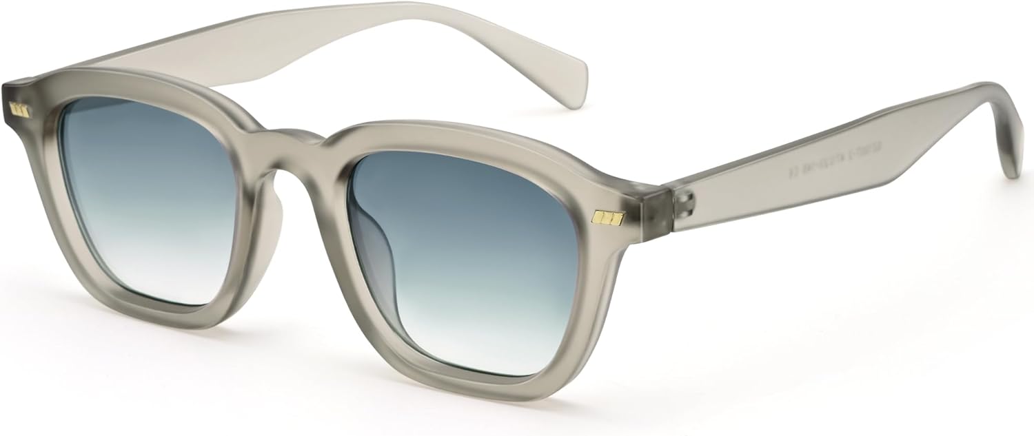 

Модные квадратные солнцезащитные очки для женщин и мужчин, ретро-очки в толстой прямоугольной оправе, стильные массивные солнцезащитные очки DYSAKER, Grey/Gradient Grey