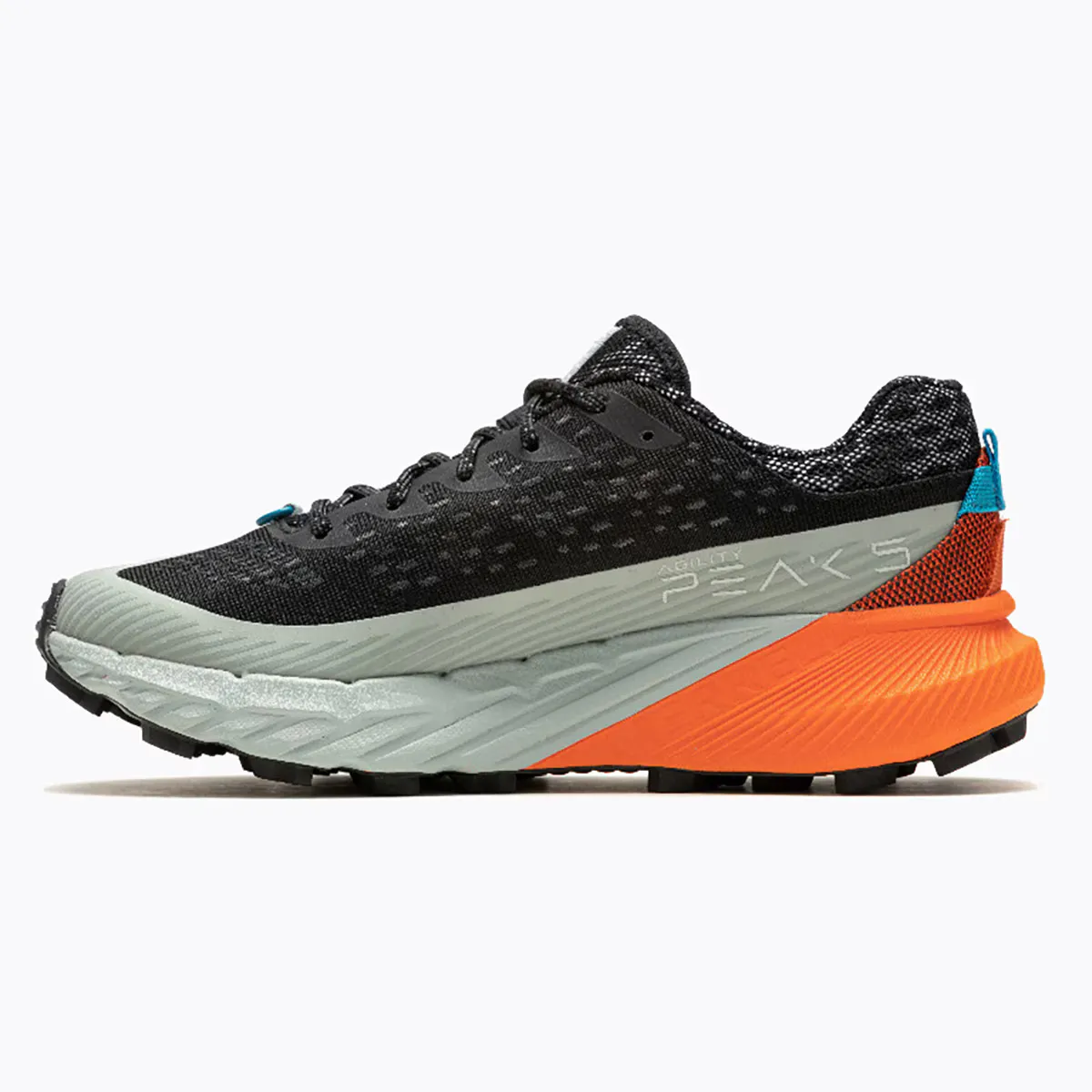 Кроссовки Merrell Agility Peak 5 женские для бега по пересеченной местности, черный/оранжевый — фото 2