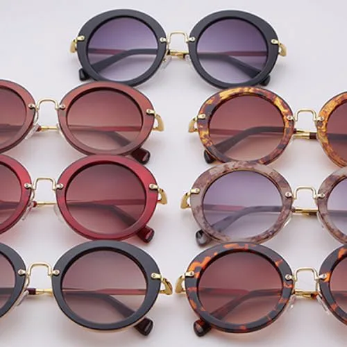 

Ретро круглые очки для женщин с градиентными линзами, модные солнцезащитные очки с HD-линзами и защитой от УФ-излучения UV400 для летнего сезона MTZJH, C5