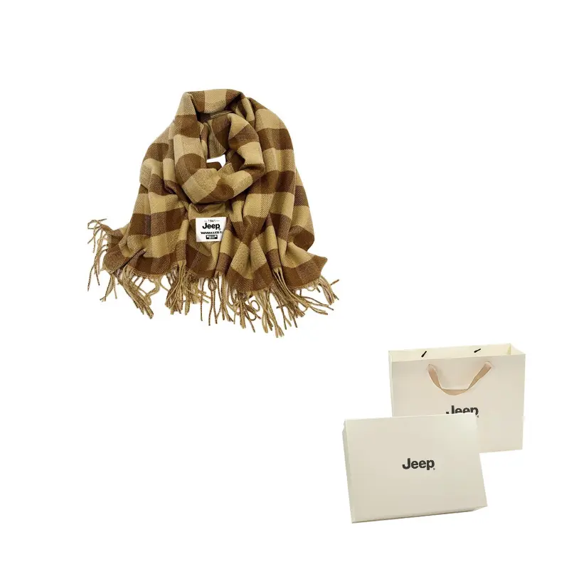 

Шарф из полиэстера Unisex Jeep, coffee camel