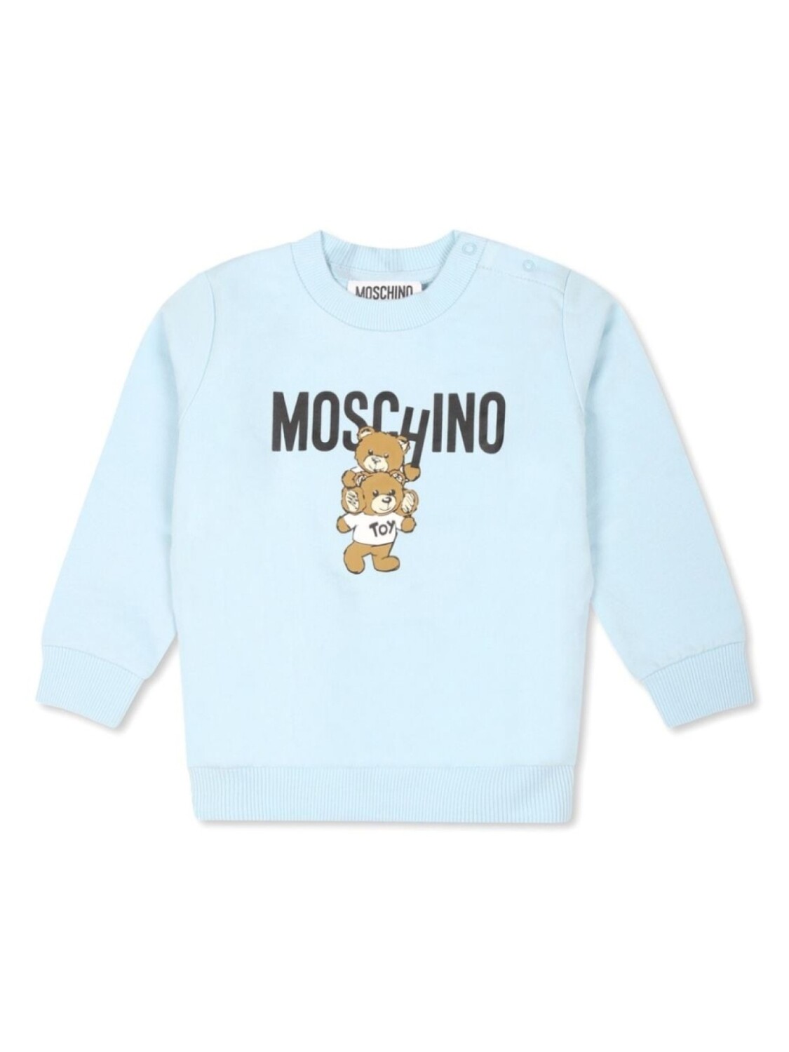 

Moschino Kids хлопковая толстовка с изображением плюшевого мишки, синий