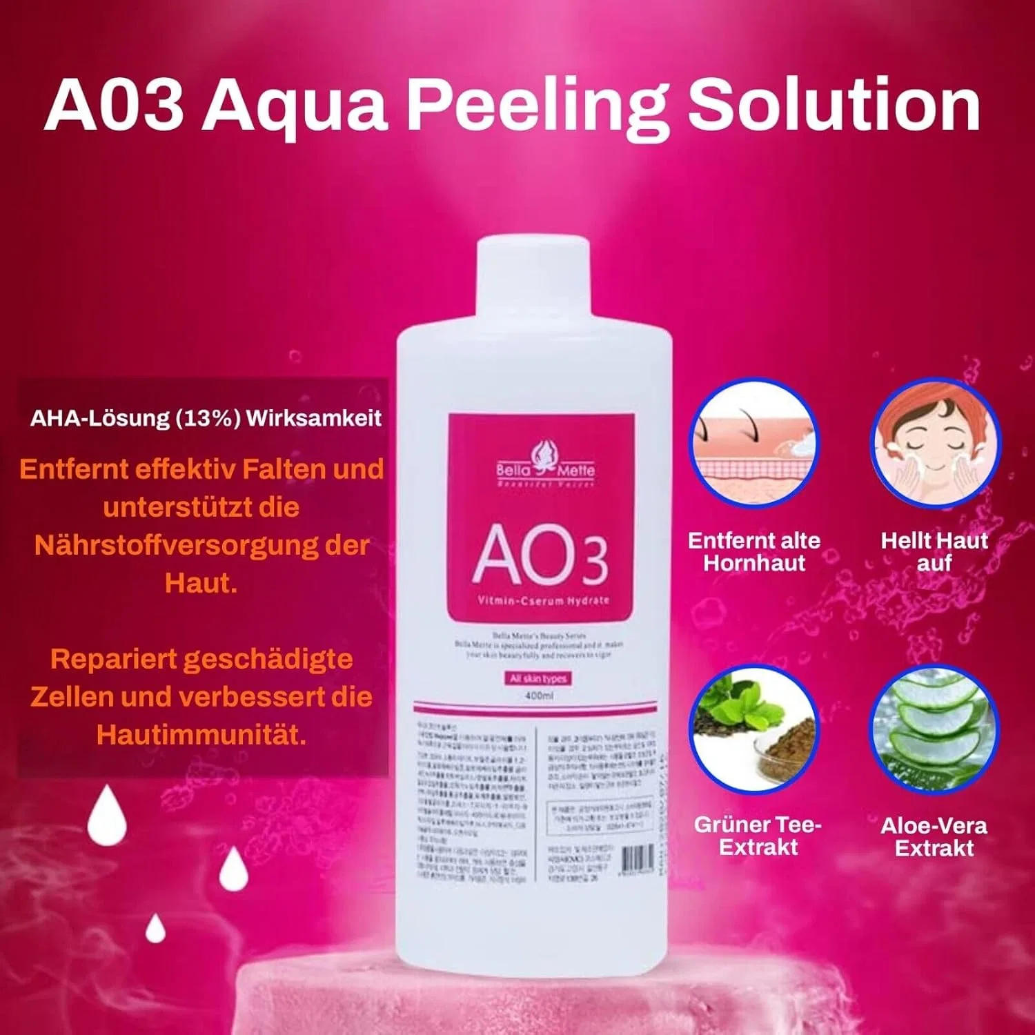 Набор растворов P-Beauty Aquafacial AS1, SA2, AO3 для гидродермабразии, 1200 мл P-Beauty Cosmetic Accessories, Set With As1, Sa2, Ao3 — фото 4