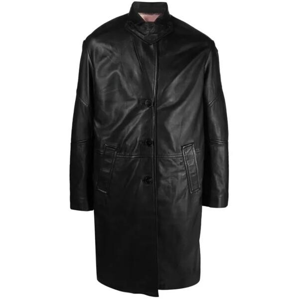 

Пальто macari buttoned leather coat Zadig & Voltaire, черный