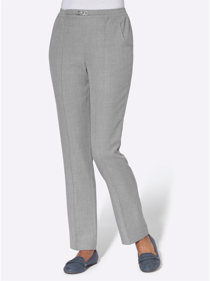 

Брюки-накидки цвета каменно-серый меланж WITT WEIDEN