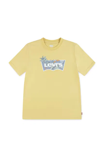 Футболка детская с принтом High Tide Batwing Tee Levi's, желтый — фото 2
