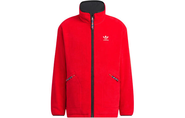 Куртка оригиналы x feifei ruan двусторонние Куртка из шерпы азиатские размеры Adidas, черный — фото 3
