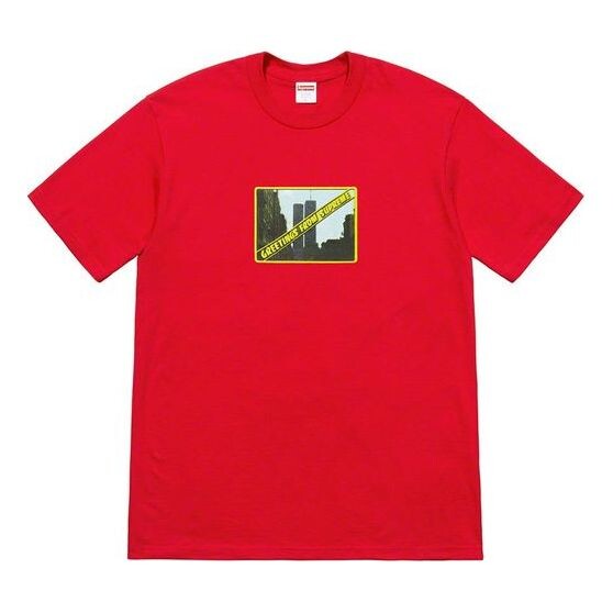 

Футболка ss19 greetings tee short sleeve red Supreme, красный