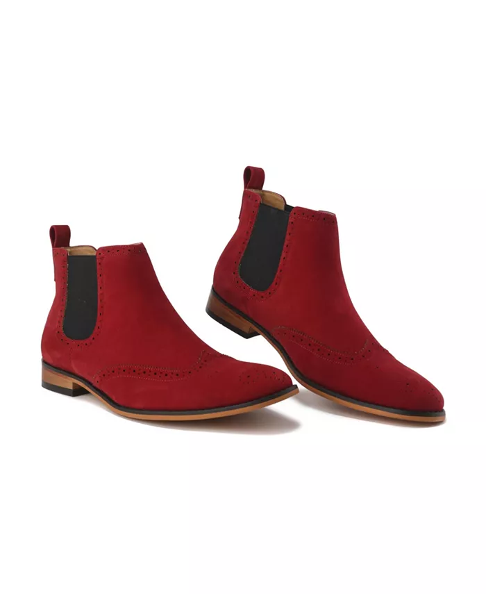 

Мужские слипоны Wing Tip Chelsea Boots Gino Vitale, красный
