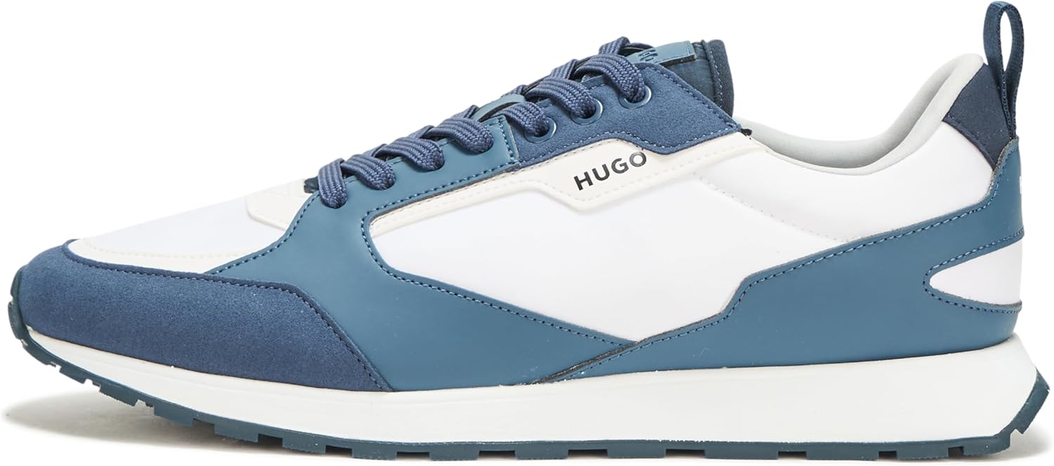 Мужские кроссовки для бега Hugo Mens Icelin из нейлона, синий/голубой/кремовый/небесно-голубой — фото 2