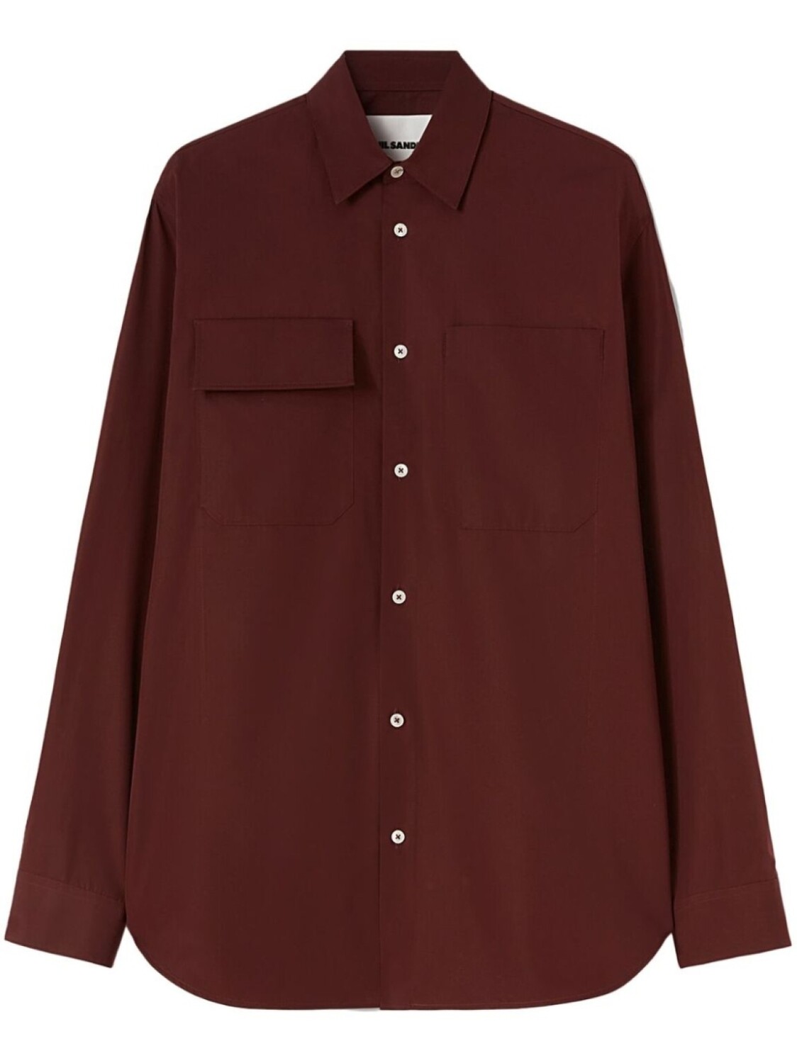 

Jil Sander рубашка с длинными рукавами и карманом, красный