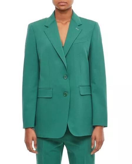 

Однобортный жакет из шерсти Max Mara, зеленый