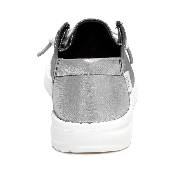 Слипоны Womens HEYDUDE Wendy Metallic Sparkle Slip-On Casual Shoe, цвет Charcoal — фото 4