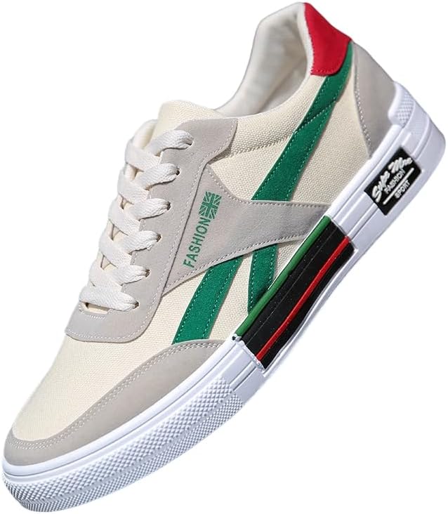 

Мужские кеды из канвы - модный дышащий дизайн, повседневная обувь на все сезоны Hoalox, зеленый