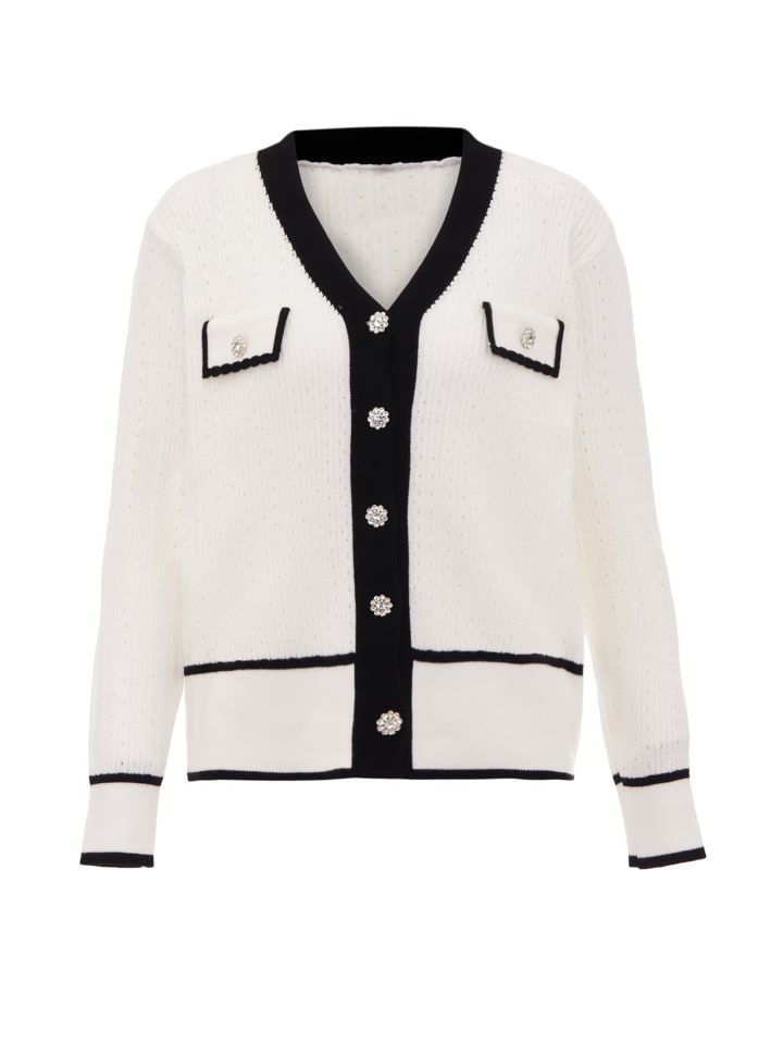 

Женский кардиган в белом и черном цветах faina