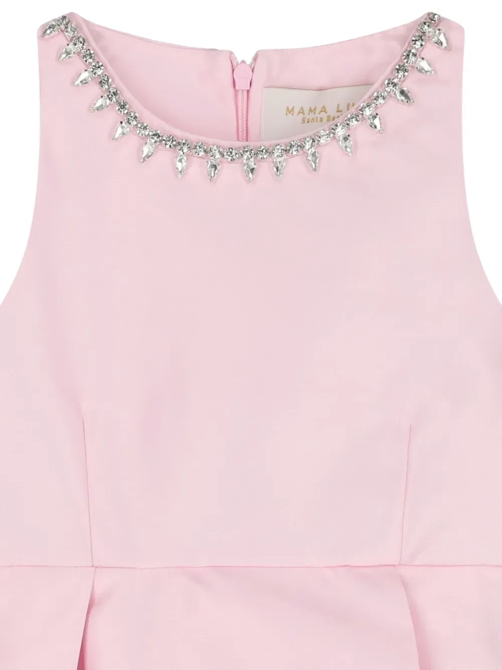 Платье с плиссировкой и украшениями Mama Luma Kids, розовый — фото 3