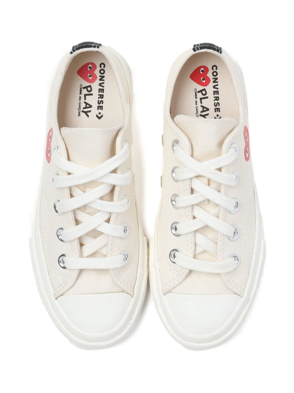 Кроссовки с логотипом из коллаборации с Converse Comme Des Garçons Play Kids, нейтральный — фото 3